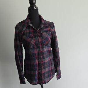 Fox Red and Black Plaid Shirt